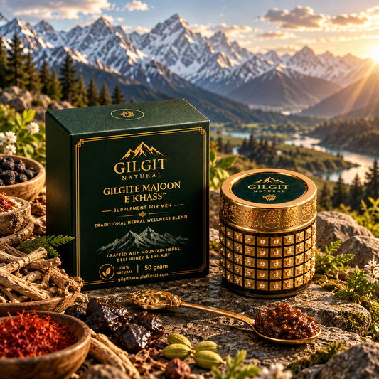 Gilgite Majoon E Khass by Gilgit Naturals in a Gilgit-Baltistan mountain setting